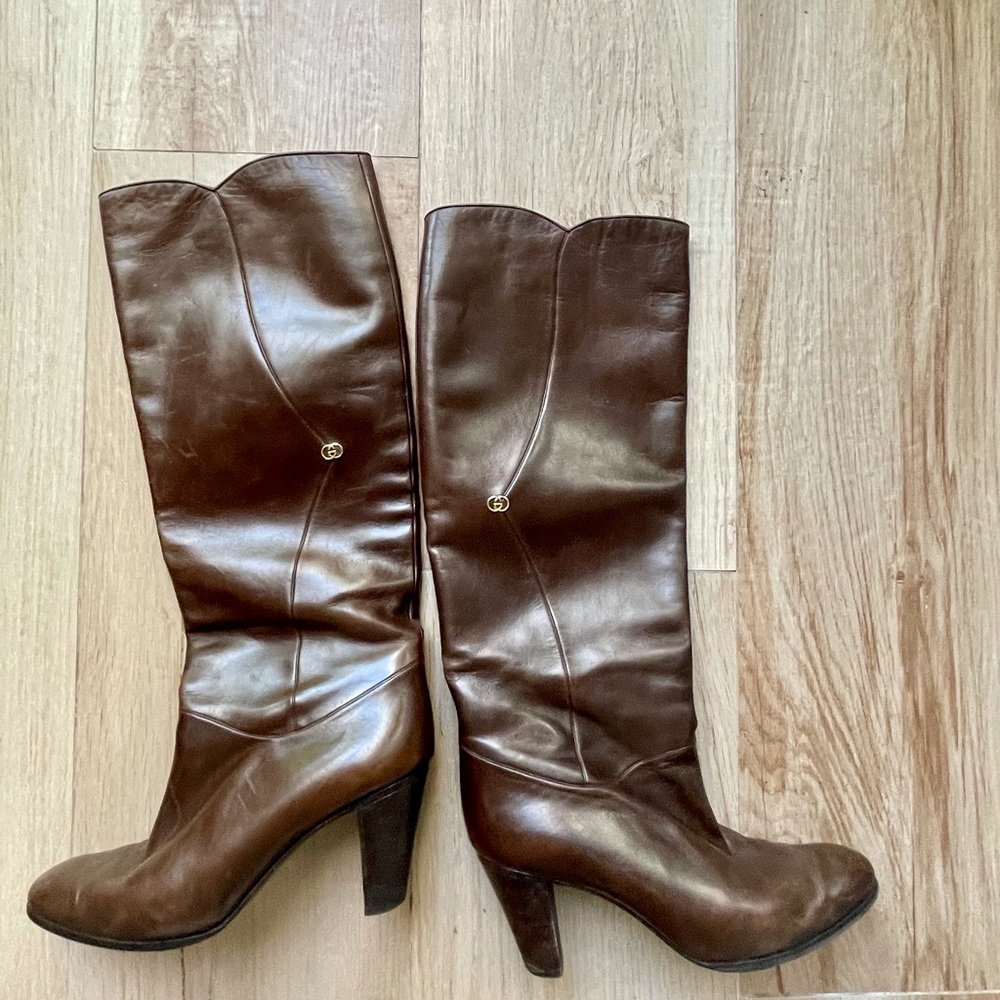 GUCCI Original Vintage 1970s Brown Boots
